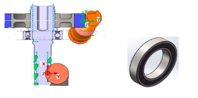 Vòng bi xe điện MTWB Hệ thống lái-lái xe QJ205