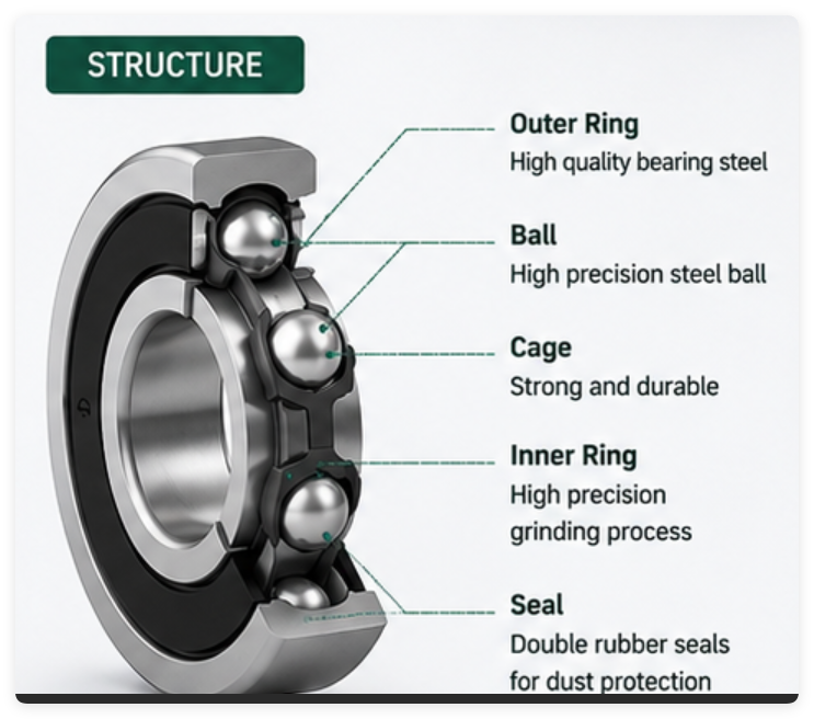 Vòng bi 608 cho dụng cụ điện cầm tay METABO