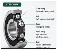Vòng bi 608 cho dụng cụ điện cầm tay METABO